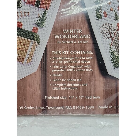 JCA Bow Ties #08100 "Winter Wonderland Cross Stitch Kit - NIP - Picture 3 of 4